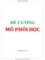 Đề cương mô phôi học