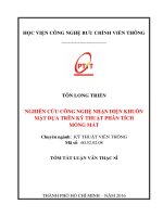 Nghiên cứu công nghệ nhận diện khuôn mặt dựa trên kỹ thuật phân tích mống mắt (tt)