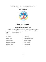 Tiểu luận môn quản trị thương hiệu xây dựng chiến lược thương hiệu giầy thượng đình 