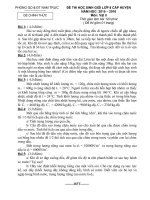 đề thi vật lý 8 cấp huyện có đáp án