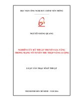 Nghiên cứu kỹ thuật truyền gia tăng trong mạng vô tuyến thu thập năng lượng