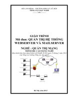 QUẢN TRỊ HỆ THỐNG WEBSERVER VÀ MAILSERVER