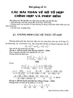 Các bài toán về chỉnh hợp   tổ hợp   phép đếm 