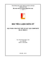 Tiểu luận giữa kỳ hàn chất dẻo(lâm) 