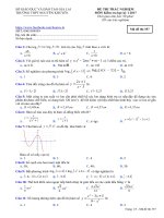 Đề thi thử học kỳ 1 Toán 12 năm 2017