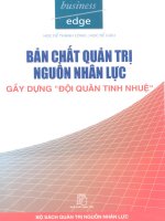 Bản chất quản trị nguồn nhân lực gây dựng đội quân tinh nhuệ.PDF