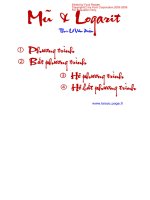 Mũ  logarit phương trình, hệ phương trình, bất phương trình, hệ bất phương trình 