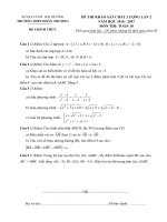 Đề khảo sát chất lượng môn toán 10 trường Đoàn Thượng   Hải Dương lần 2