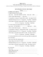 PHỤ lục II   mẫu kê khai TS theo thông tư 08 