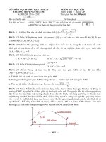 Đề kiểm tra HK1 toán 10 năm học 2016   2017 trường Nguyễn Du   TP HCM