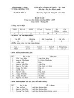 báo cáo chủ nhiệm tháng 11 2016 