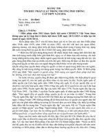 BÀI DỰ THITÌM HIỂU PHÁP LUẬT TRONG TRƯỜNG PHỔ THÔNGCẤP THPT NĂM 2016 Lớp 11B2