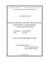Luận văn một số giải pháp phát triển môn thể thao dân tộc cho sinh viên các trường đại học, cao đẳng miền núi phía bắc 