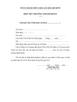 MẪU đơn XIN TRƯỞNG THÀNH ĐOÀN (1) 