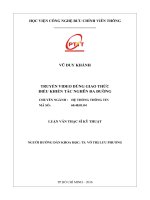 Truyền video dùng giao thức điều khiển tắc nghẽn đa đường (tt)