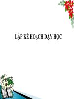MODUN 5 - LẬP KẾ HOẠCH DẠY HỌC