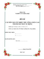 CẢI TIẾN MÁY ÉP NHIỆT THỦ CÔNG CHÂN CAO THÀNH MÁY BÁN TỰ ĐỘNG