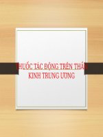 THUỐC TÁC ĐỘNG TRÊN THẦN KINH TRUNG ƯƠNG