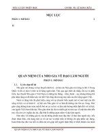 QUAN NIỆM CỦA NHO GIA VỀ ĐẠO LÀM NGƯỜI