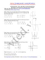 Bài 1 đồ THỊ của hàm số (đề số 01)