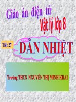 Bài Giảng Dẫn Nhiệt Vật Lý Lớp 8