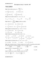 Đề ôn tập học kì 1 lớp 11 nguyễn đắc tuấn