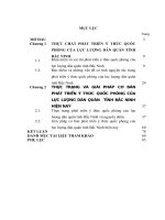 LUẬN văn THẠC sĩ   PHÁT TRIỂN ý THỨC QUỐC PHÒNG của lực LƯỢNG dân QUÂN TỈNH bắc NINH HIỆN NAY