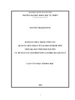 Đánh giá thực trạng công tác quản lý chất thải y tế tại một số bệnh viện trên địa bàn tỉnh Thái Nguyên và đề xuất các giải pháp nâng cao hiệu quả quản  lý (luận văn thạc sĩ)