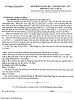 Đề khảo sát chất lượng học kỳ 1 lớp 10 môn văn tỉnh Vĩnh Phúc