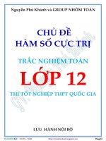 Trắc nghiệm Cực trị hàm số 12