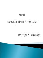 MODUL NĂNG LỰC TÌM HIỂU HỌC SINH
