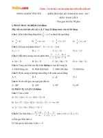 Đề thi học kì 1 môn Toán lớp 8 Phòng GD&ĐT Vĩnh Yên, Vĩnh Phúc năm học 2016 - 2017