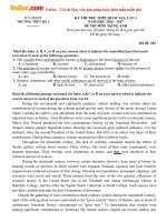 Đề thi thử THPT Quốc gia năm 2017 môn Tiếng Anh trường THPT Quảng Xương 1, Thanh Hóa (Lần 1) CÓ ĐÁP ÁN