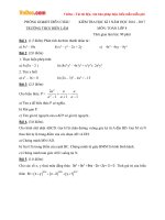 Đề thi học kì 1 môn Toán lớp 8 trường THCS Diễn Lâm, Nghệ An năm học 2016 - 2017