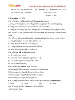 Đề thi học kì 1 môn Vật lý lớp 7 trường THCS Kỳ Thượng, Quảng Ninh năm học 2016 - 2017