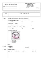 Đề thi học kì 1 lớp 3 môn Toán, Tiếng Việt trường tiểu học Bắc Hải, TP. Hồ Chí Minh năm 2016 - 2017