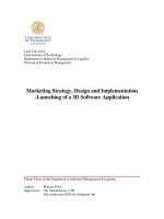 Marketing Strategy, Design and Implementation -Launching of a 3D Software Application