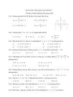 DE  DAP AN THI THU THPTQG  NAM HOC 2016  2017 