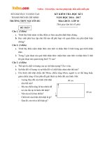 Đề thi học kì 1 môn Giáo dục công dân lớp 10 trường THPT Nguyễn Du, TP Hồ Chí Minh năm học 2016 - 2017