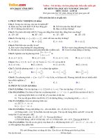 Đề thi học kì 1 môn Toán lớp 10 Sở GD&ĐT Vĩnh Phúc năm học 2016 - 2017