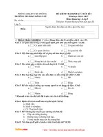 Đề thi học kì 1 môn Khoa học lớp 5 trường tiểu học Phan Đăng Lưu, Gia Lai năm 2016 - 2017