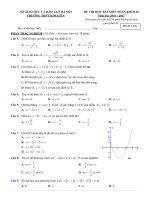 Đề thi HK1 toán 10 năm học 2016   2017 trường THPT Kim Liên   Hà Nội