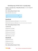 Giải bài tập trang 114 SGK Toán 1: Luyện tập chung