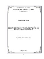 Đánh giá thực trạng và đề xuất giải pháp nâng cao hiệu quả thu gom, xử lý chất thải rắn trên địa bàn huyện Quỳnh Lưu, tỉnh Nghệ An (luận văn thạc sĩ)