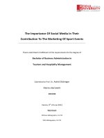The Importance Of Social Media In Their Contribution To The Marketing Of Sport Events