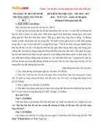 Đề thi học kì 1 môn Ngữ văn lớp 10 trường THPT Nguyễn Du, TP Hồ Chí Minh năm học 2016 - 2017