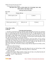 Đề thi học kì 1 môn Tiếng Việt lớp 3 trường tiểu học Giao Hương, Giao Thủy năm 2015 - 2016