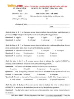 Đề thi thử THPT Quốc gia năm 2017 môn Tiếng Anh - Đề 2