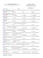 đề thi  tiếng anh chuyên lớp 11  học kỳ 1