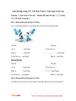 Giải bài tập trang 117, 118 SGK Toán 1: Giải toán có lời văn